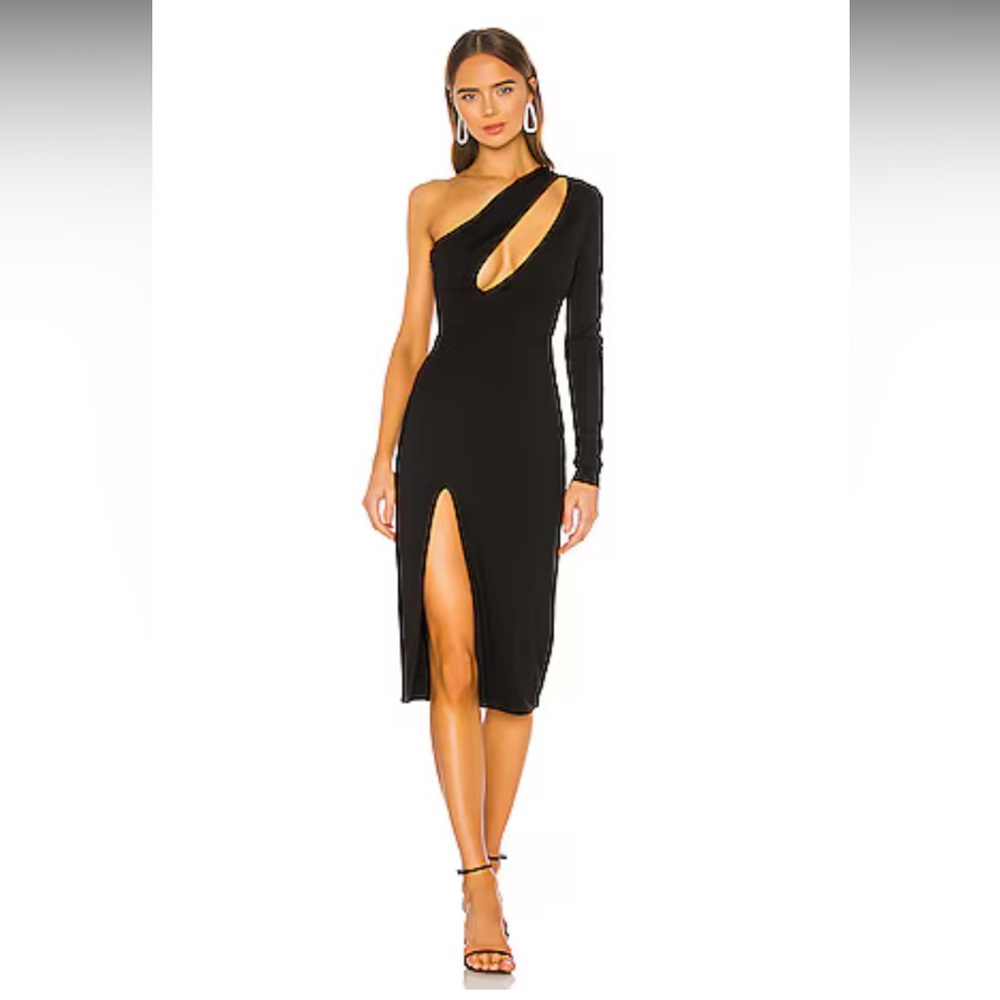h:ours Pagne Midi Dress